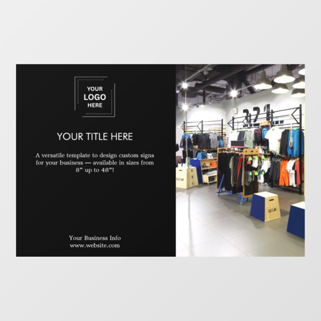 Business Logo | Custom Black Promotional (Sheet)
