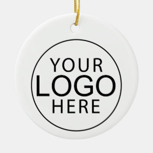 Business Logo Custom Christmas Holidays Ceramic Tree Decoration