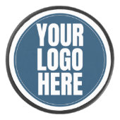 Business Logo Custom Company Photo Hockey Puck (Front)