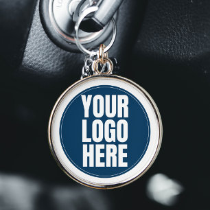 Business Logo Custom Company Photo Key Ring