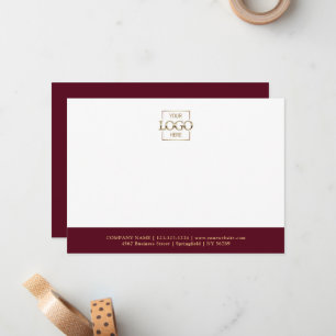 Business Logo Custom Personalised Modern Flat Card