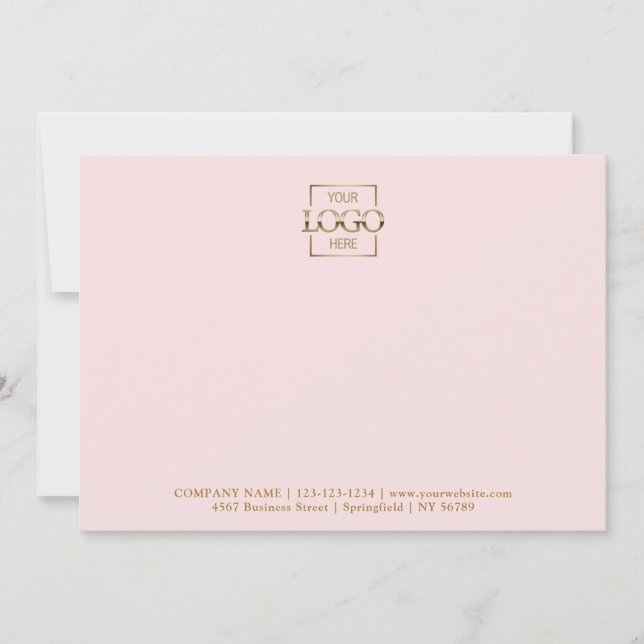 Business Logo Custom Personalized Modern Flat Card (Front)