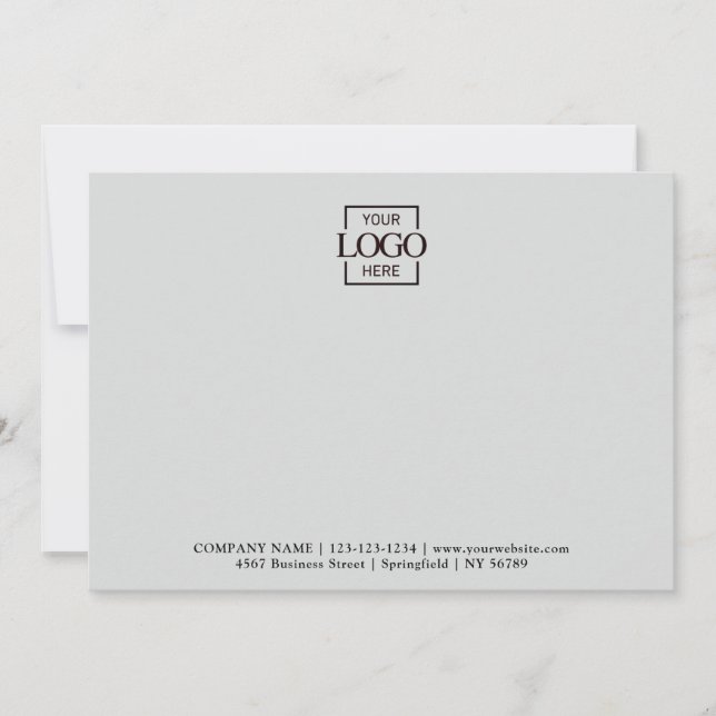 Business Logo Custom Personalized Modern Flat Card (Front)