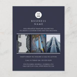 Business Logo Custom Photo Minimalist Promotional  Flyer