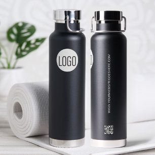 Business logo Custom QR code website professional Water Bottle