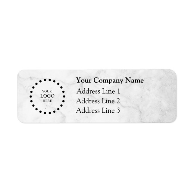 Business Logo Custom Return Address Label (Front)