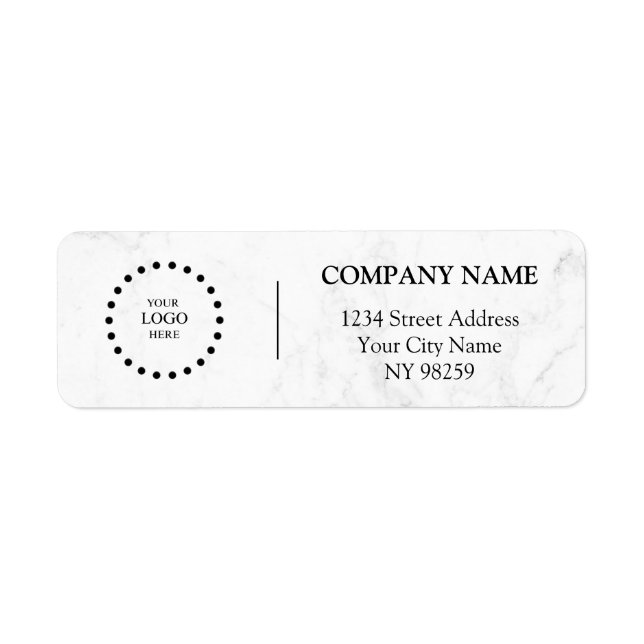 Business Logo Custom Return Address Label (Front)