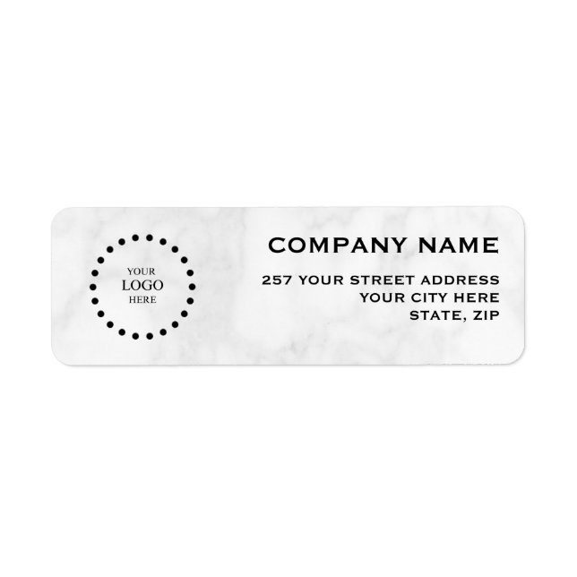 Business Logo Custom Return Address Label (Front)