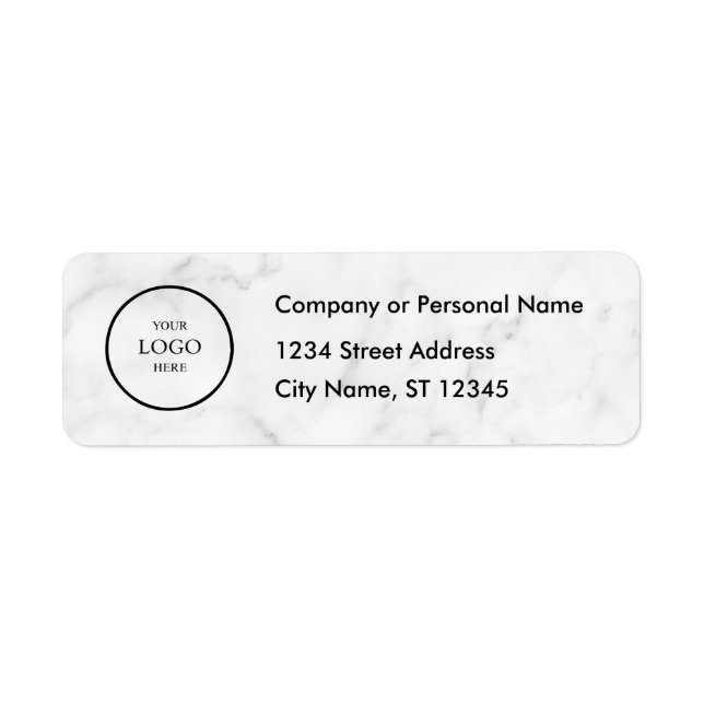 Business Logo Custom Return Address Label (Front)