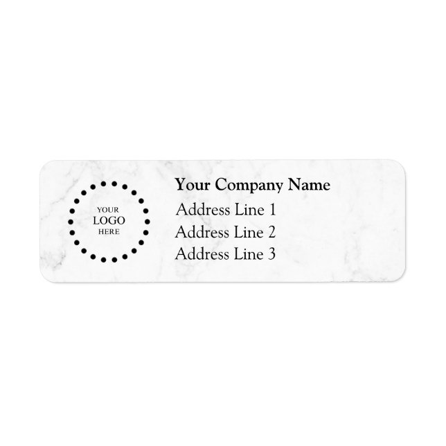 Business Logo Custom Return Address Label (Front)