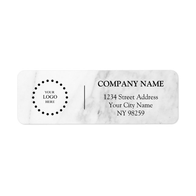 Business Logo Custom Return Address Label (Front)