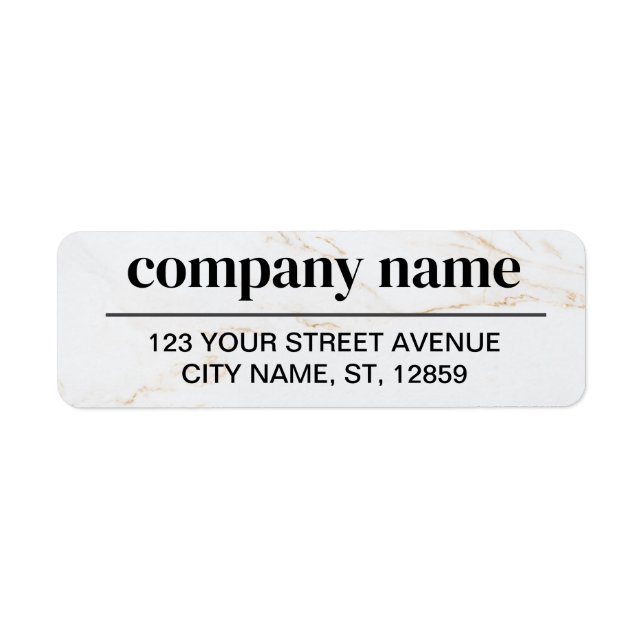 Business Logo Custom Return Address Label (Front)