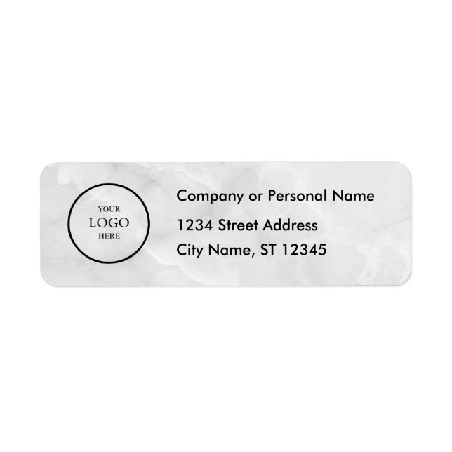 Business Logo Custom Return Address Label (Front)