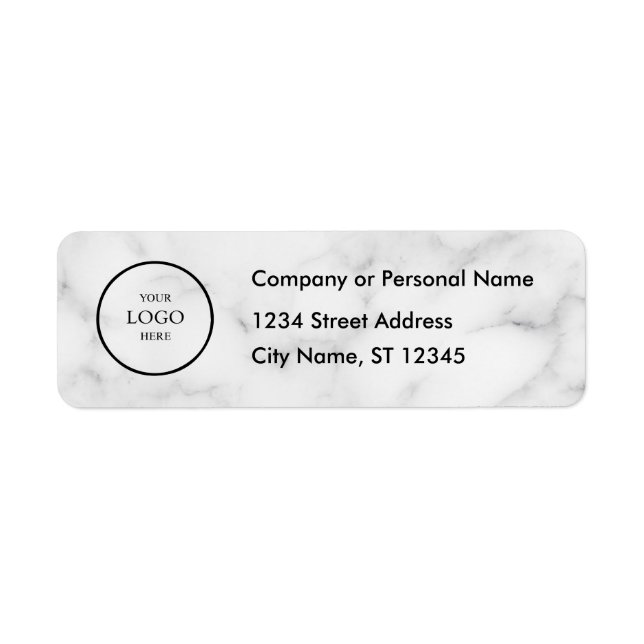Business Logo Custom Return Address Label (Front)