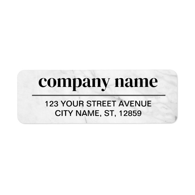Business Logo Custom Return Address Label (Front)