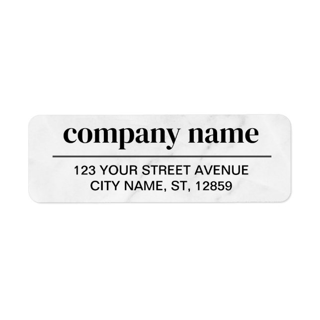 Business Logo Custom Return Address Label (Front)