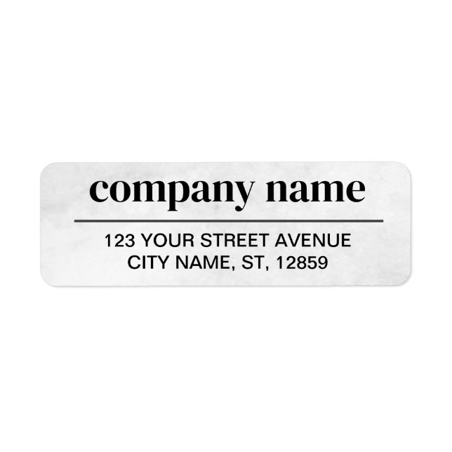 Business Logo Custom Return Address Label (Front)