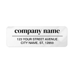 Business Logo Custom Return Address Label