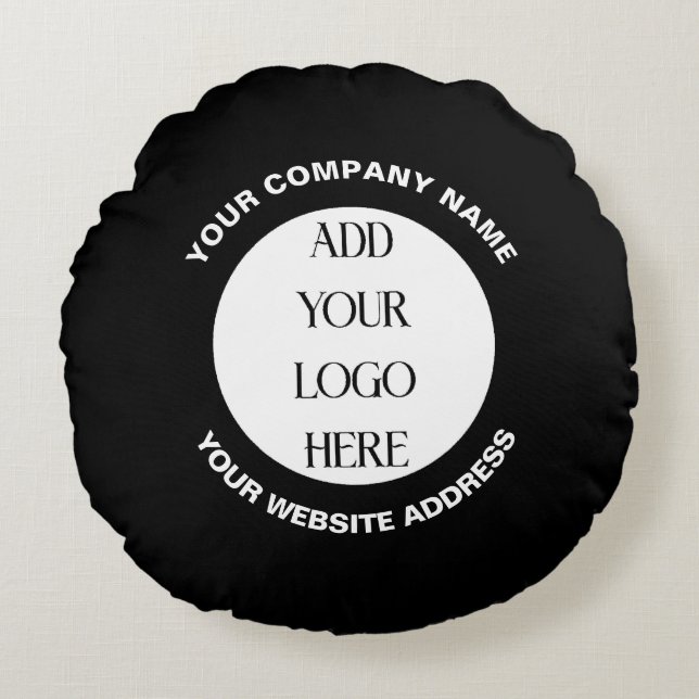 Business Logo Custom  Round Cushion (Front)