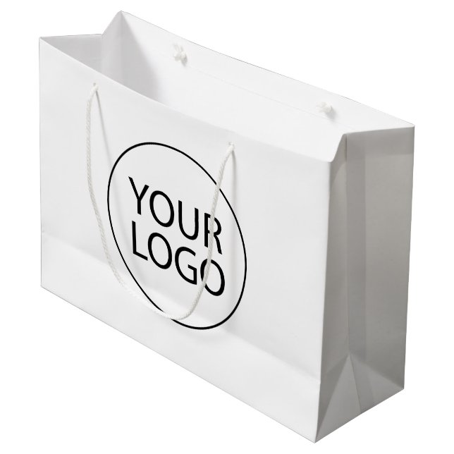 Business Logo | Custom shopping bags with logo (Front Angled)