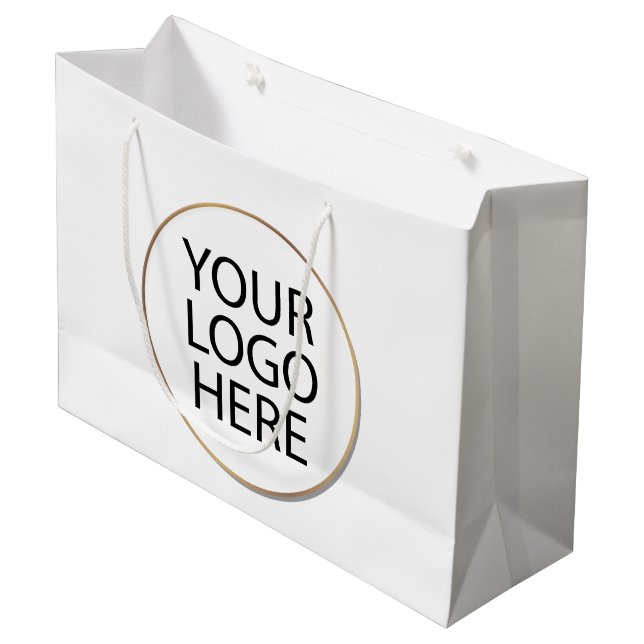 Business Logo | Custom shopping bags with logo (Front Angled)