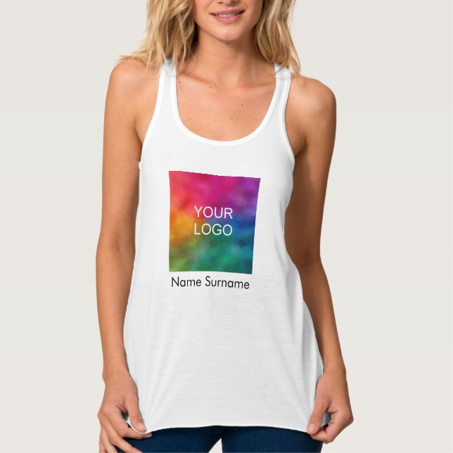 Business Logo Custom Women's Racerback Slim Fit Singlet (Front)