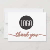 Business logo Customer Rose Gold Thank you