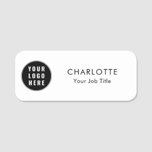 Business Logo DIY Employees Custom Name Tag