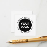 Business Logo & Editable Text  White & Black