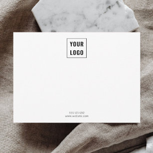 Business Logo Elegant Minimalist White Card