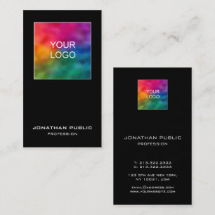 Business Logo Elegant Professional Modern Vertical Card