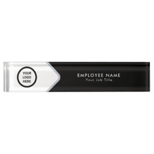 Business Logo Employee Name & Title Executive Nameplate
