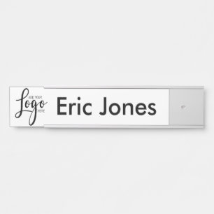 business Logo employee office name plate