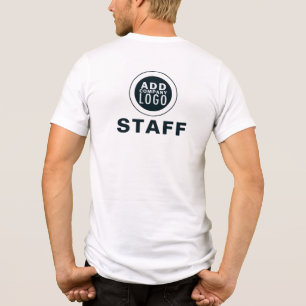Business Logo Employees Modern Minimalist Custom Tri-Blend Shirt