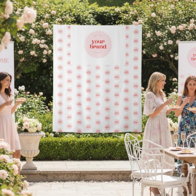 Business Logo Event Step & Repeat Backdrop Tapestry (Creator Uploaded)