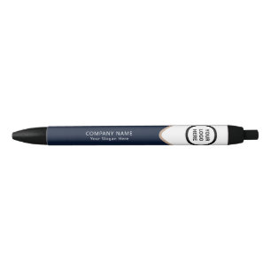 Business Logo Executive Corporate Navy Gold Blue Ink Pen