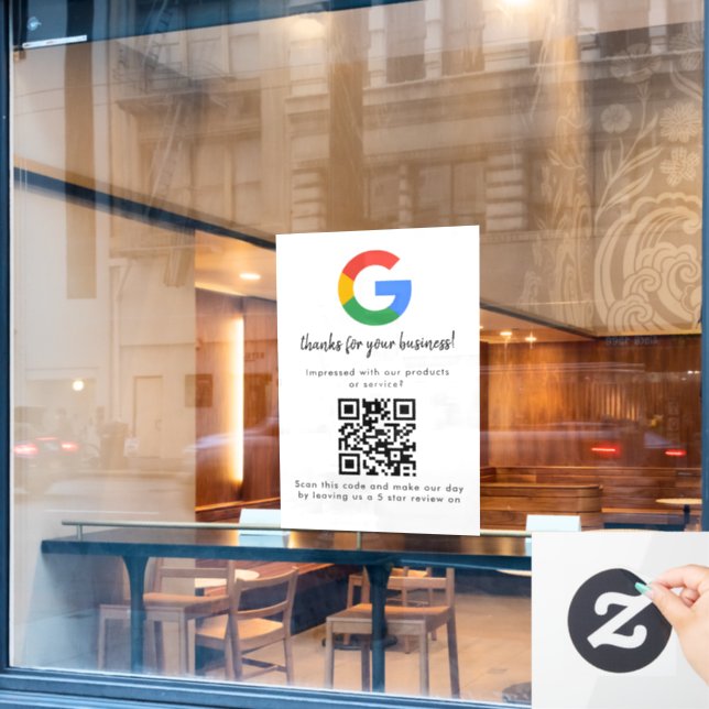 Business Logo Google Reviews website scan  (Cafe Window)