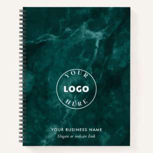 Business Logo Green Custom Notebook