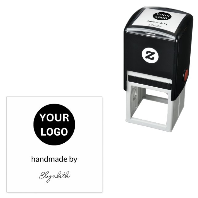 Business Logo Handmade by Your Name Template Self-inking Stamp (In Situ)