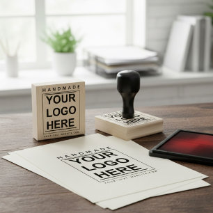 Business Logo & Handmade Website   Custom Brand  Rubber Stamp