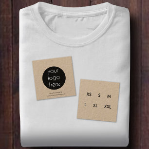 Business Logo Hang Tag Clothing Swing Sizes