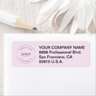 Business logo here Custom Corporate Pink Simple