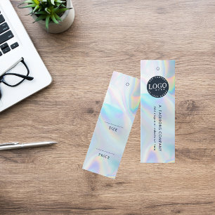 Business Logo Holographic Clothing Price Tag