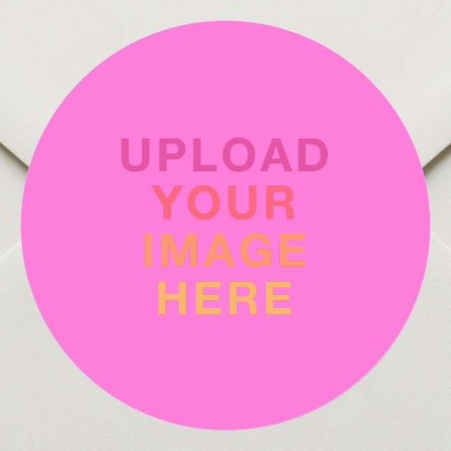 Business Logo Image Pink Classic Round Sticker (Creator Uploaded)