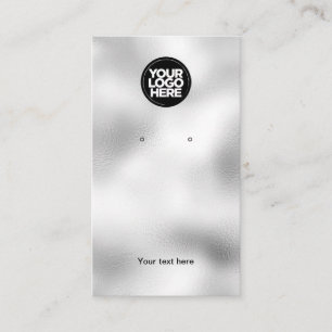 Business Logo Iridescent Earring Display Card