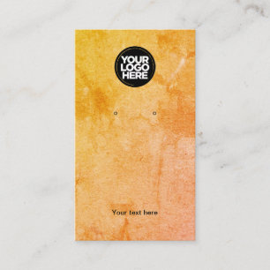 Business Logo Kraft Orange Earring Display Card