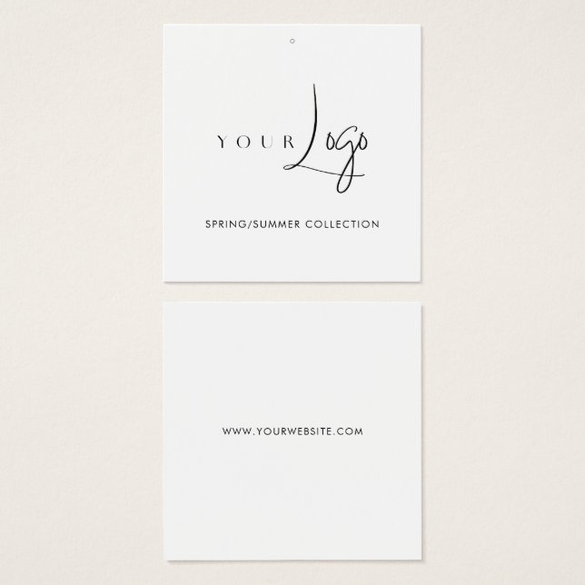 Business Logo Label Hang Tag (Front & Back)