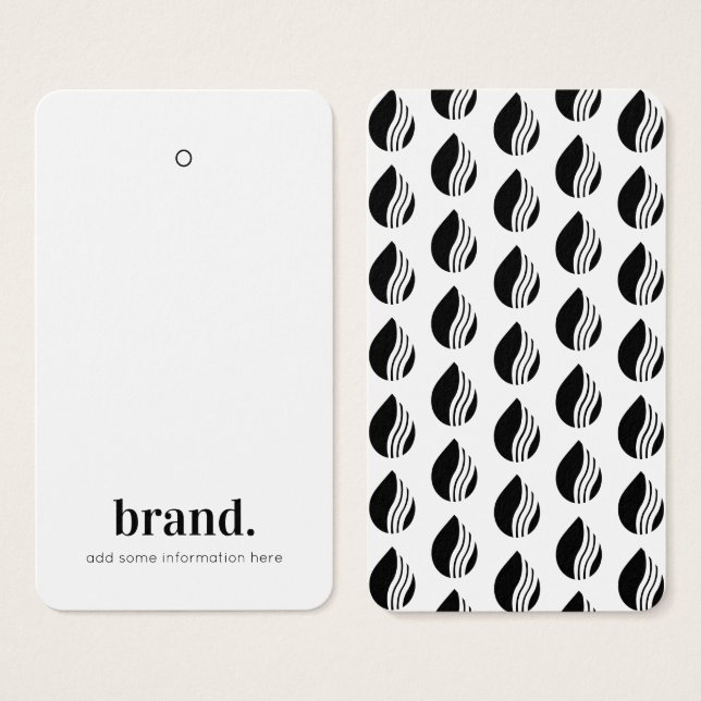 Business Logo Label Hang Tag Card (Front & Back)