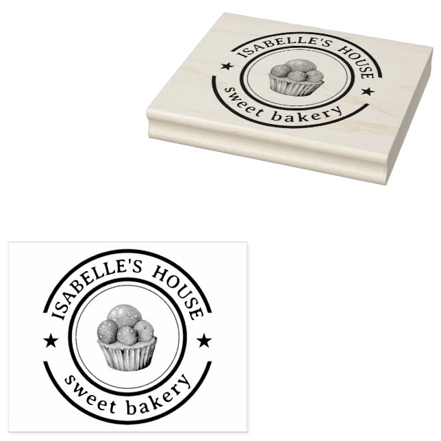 Business Logo | Large Personalised Homemade Logo  Rubber Stamp (Stamped)