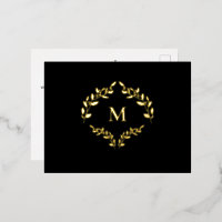 Business Logo Laurel Wreath Monogram Thank you